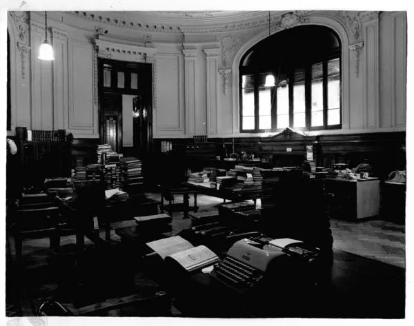 [Biblioteca Nacional. Sala de trabajo de la Sección Chilena]  [fotografía].