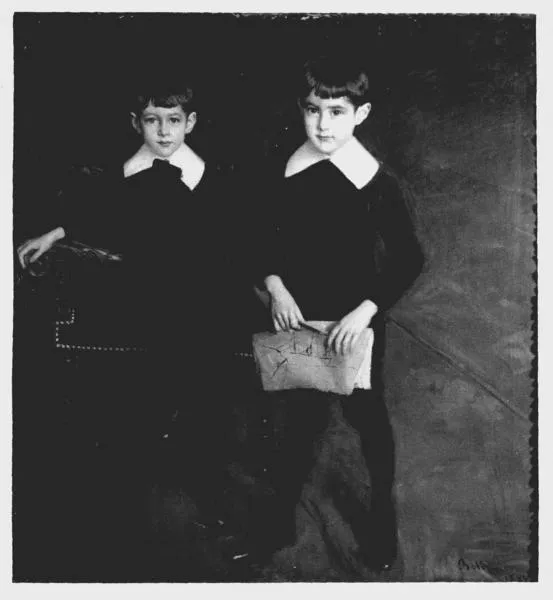 [Luis Subercaseaux y Pedro Subercaseaux, de niños, retrato de cuerpo entero]  [fotografía].