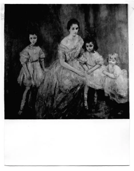 [Familia Gandarillas Edwards, una mujer y tres niñas]  [fotografía].