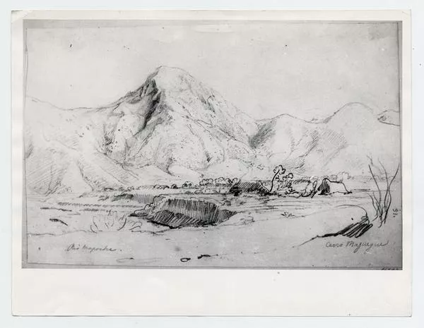 [Río Mapocho, dibujo]  [fotografía].