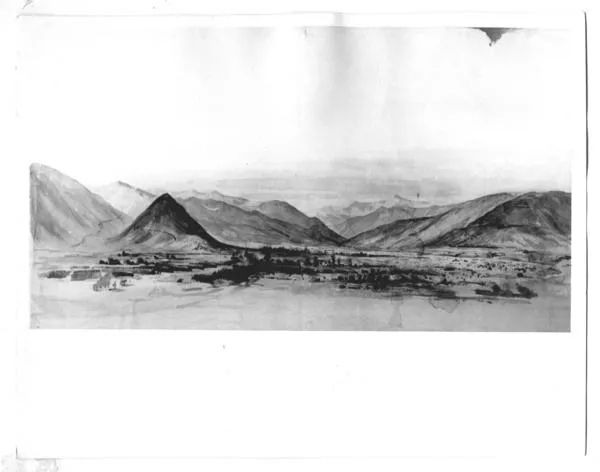 [Panorámica de la Batalla de Yungay, asalto del Cerro de Pan de Azúcar del 20 enero de 1839]  [fotografía].
