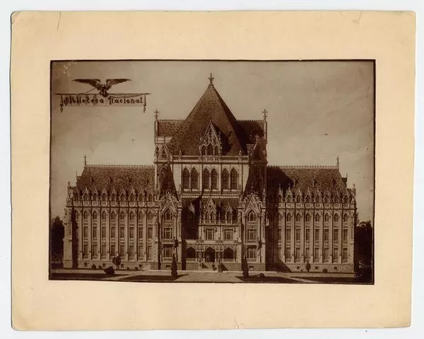 [Dibujo del proyecto del edificio de la "Biblioteca Nacional"]  [fotografía].