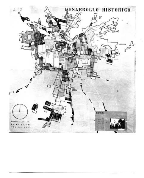 [Plano] Desarrollo histórico, Santiago 1541-1952  [fotografía].