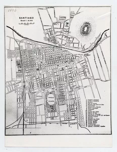[Plano de] Santiago, 1906  [fotografía].