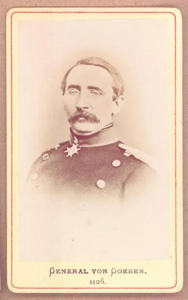 [General August Karl Von Goeben, retrato de medio cuerpo con uniforme]  [fotografía].
