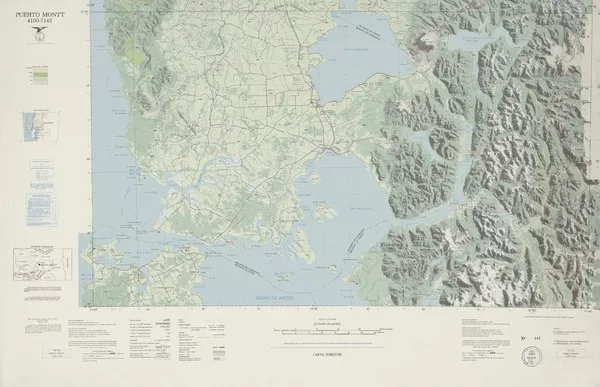 Puerto Montt carta terrestre [material cartográfico] : Instituto Geográfico Militar de Chile.