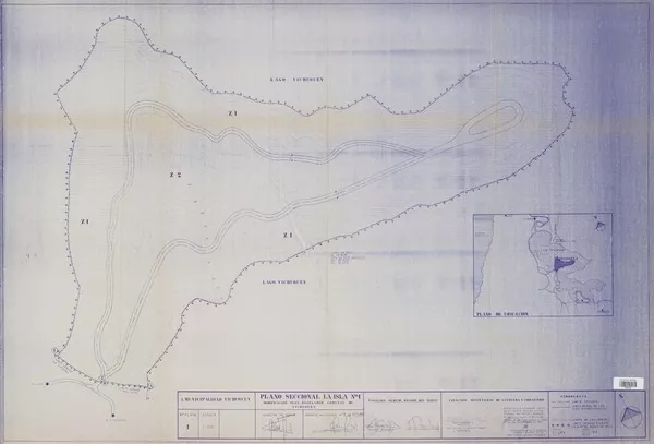 Plano seccional La Isla N°1 modificación plan regulador comunal de Vichuquén [material cartográfico] : I. Municipalidad de Vichuquén.