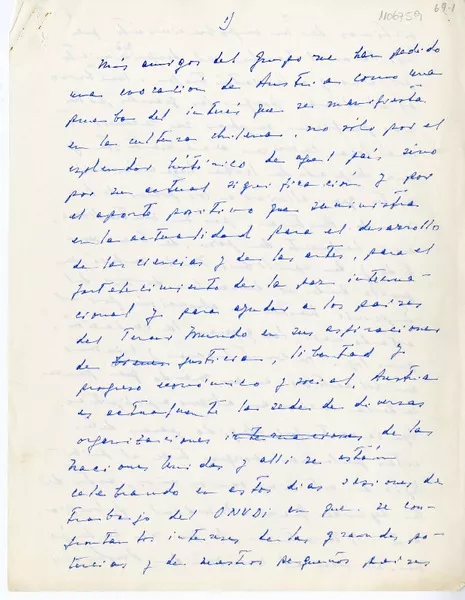 [Evocación de Austria]  [manuscrito] Humberto Díaz-Casanueva.