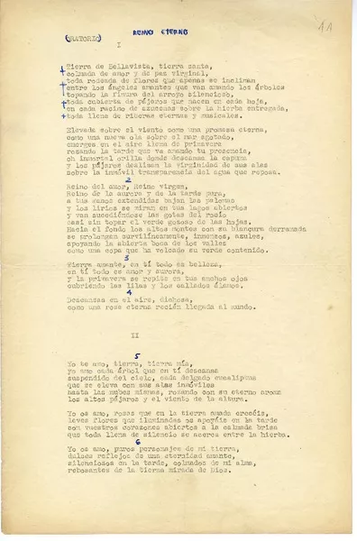 Reino eterno  [manuscrito] Hernán Montealegre Klenner.