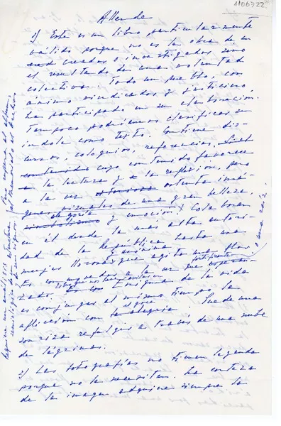 Allende  [manuscrito] Humberto Díaz-Casanueva.