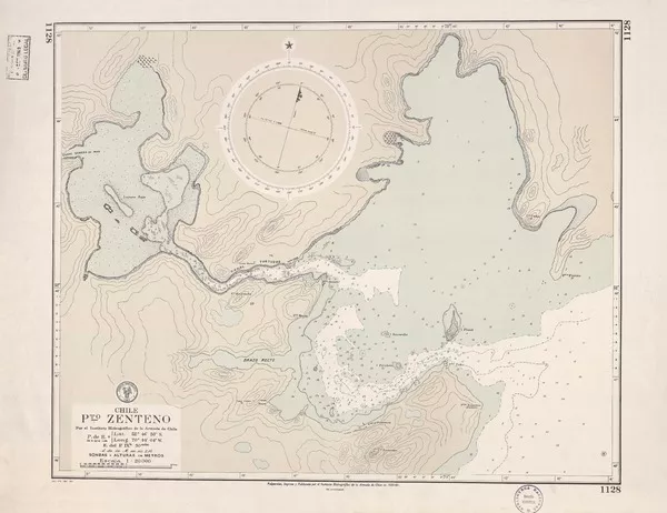 Puerto Zenteno  [material cartográfico] por el Instituto Hidrográfico de la Armada de Chile.