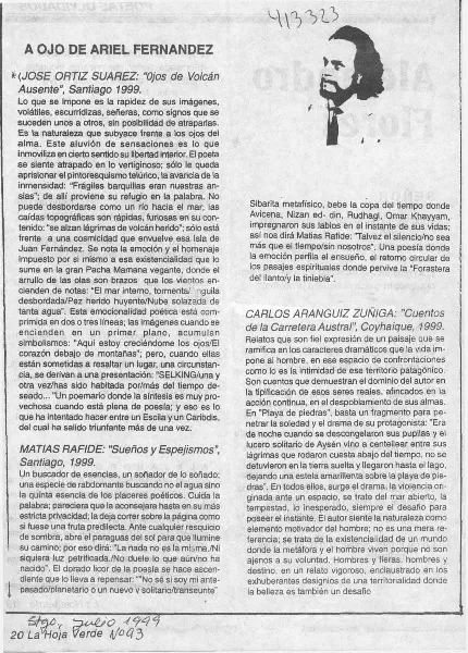 A ojo de Ariel Fernández  [artículo] Ariel Fernández