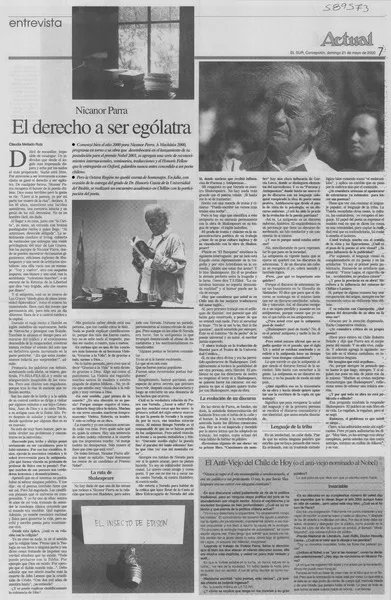 El derecho a ser ególatra  [artículo] Claudia Mellado Ruíz