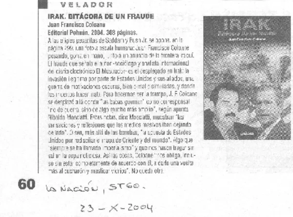 Irak, bitácora de un fraude  [artículo]