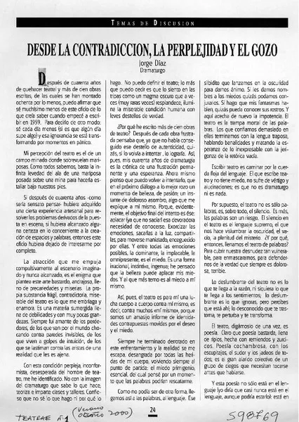Desde la contradicción, la perplejidad y el gozo  [artículo]