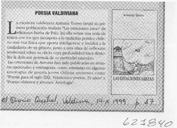 Poesía valdiviana  [artículo]