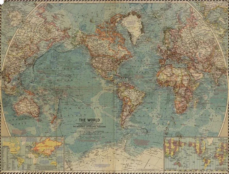 The World Atlas plate 2 [material cartográfico] : compiled and drawn in Cartographic Division of The National Geographic Society.