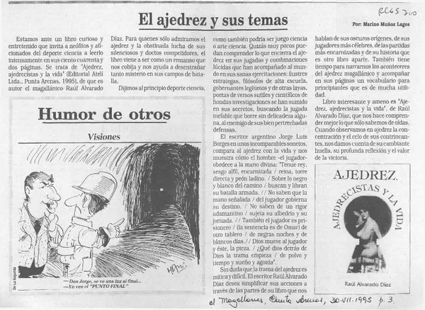 El ajedrez y sus temas  [artículo] Marino Muñoz Lagos.