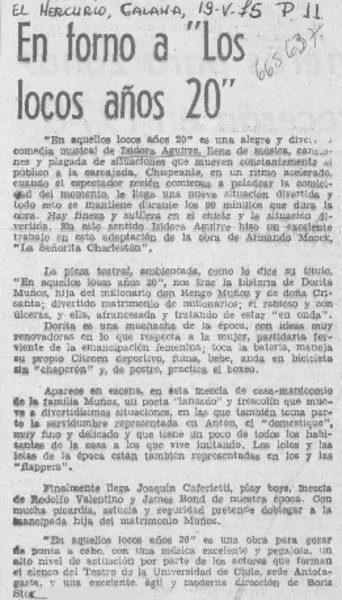 En torno a "Los locos años 20".  [artículo]