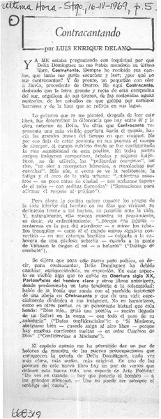 Contracantando  [artículo] Luis Enrique Délano.