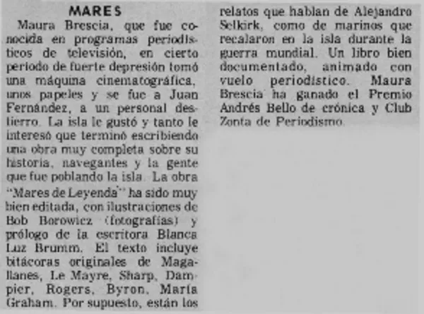 Mares  [artículo] Claudio Solar.