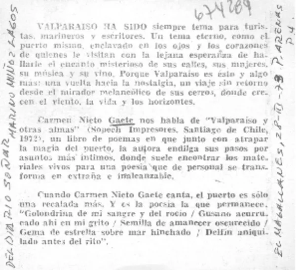 Del diario soñar  [artículo] Marino Muñoz Lagos.