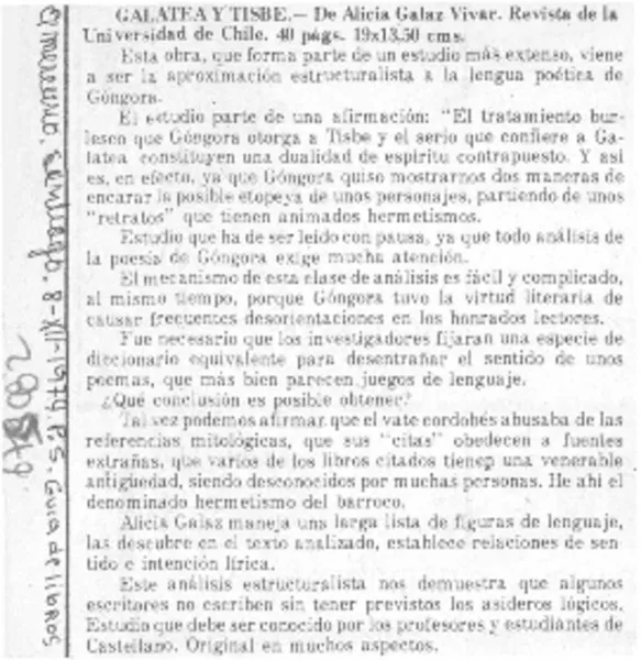 Galatea y Tisbe  [artículo]