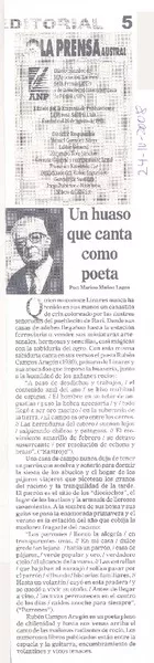 Un huaso que canta como poeta  [artículo]Marino Muñoz Lagos.
