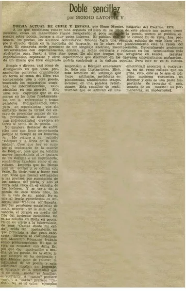 Doble sencillez  [artículo] Sergio Latorre V.