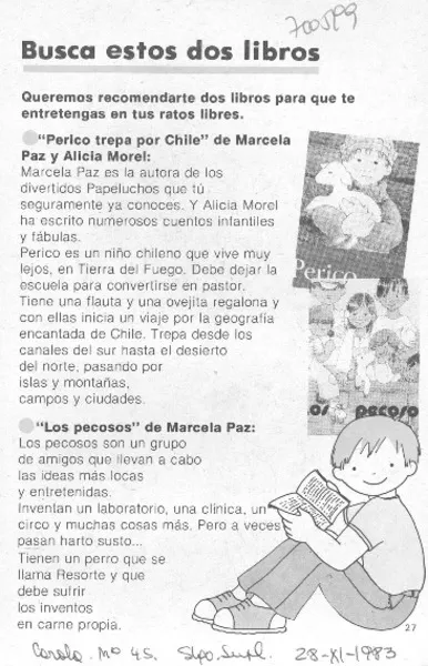 Busca estos dos libros.  [artículo]