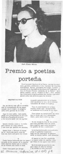 Ruth Eliana Merino  [artículo] Alicia Enríquez.