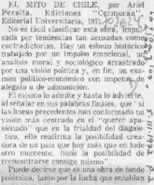 El mito de Chile.  [artículo]