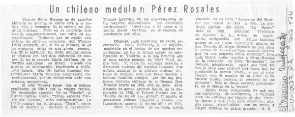 Un chileno medular: Pérez Rosales  [artículo] A. S.