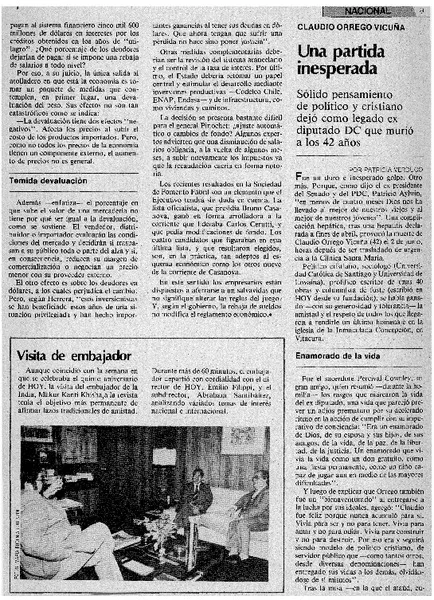 Una partida inesperada:_ [entrevista] [artículo] Patricia Verdugo.