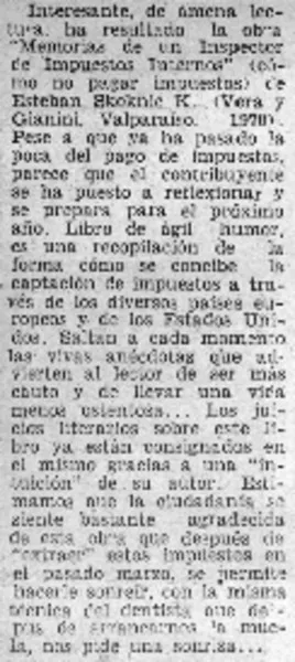 Esteban Skoknic K.  [artículo] Claudio Solar.
