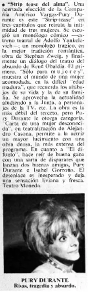 "Strip tease del alma".  [artículo]