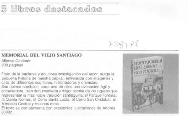 Memorial del viejo Santiago.  [artículo]