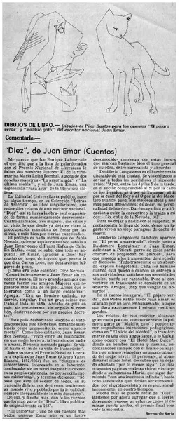 "Diez"  [artículo] Bernardo Soria.