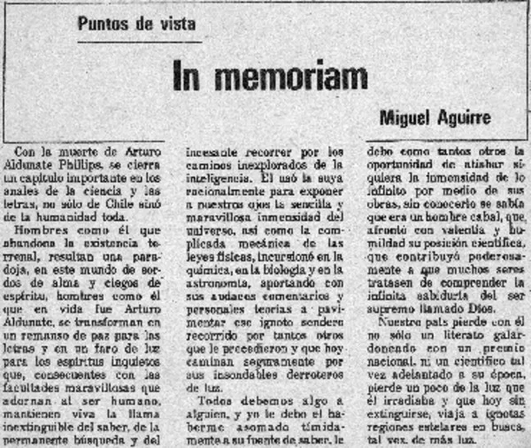 In memorian  [artículo] Miguel Aguirre.