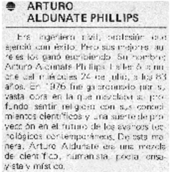 Arturo Aldunate Phillips.  [artículo]