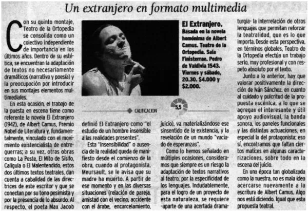 Un extranjero en formato multimedia  [artículo] Eduardo Guerrero del Río.