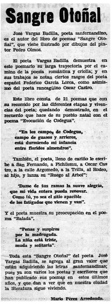 Poemario de José Vargas Badilla  [artículo] José Arraño Acevedo.
