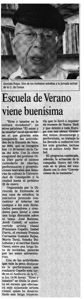 Escuela de verano viene buenísima  [artículo].