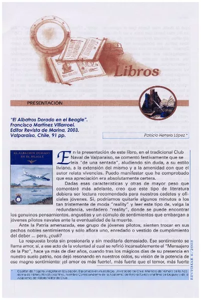 "El albatros dorado en el Beagle"  [artículo] Patricio Herrera López.