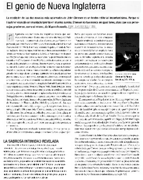 El genio de Nueva Inglaterra  [artículo] Juan Manuel Vial.
