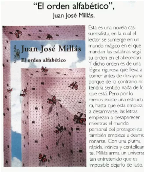 El Orden alfabético".  [artículo]