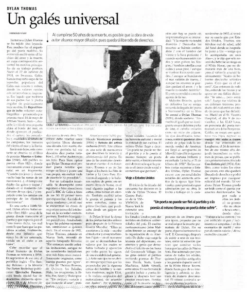 Un galés universal  [artículo] Francisco Véjar.