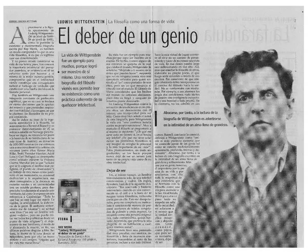 El deber de un genio  [artículo] Rodrigo Figueroa Weitzman.