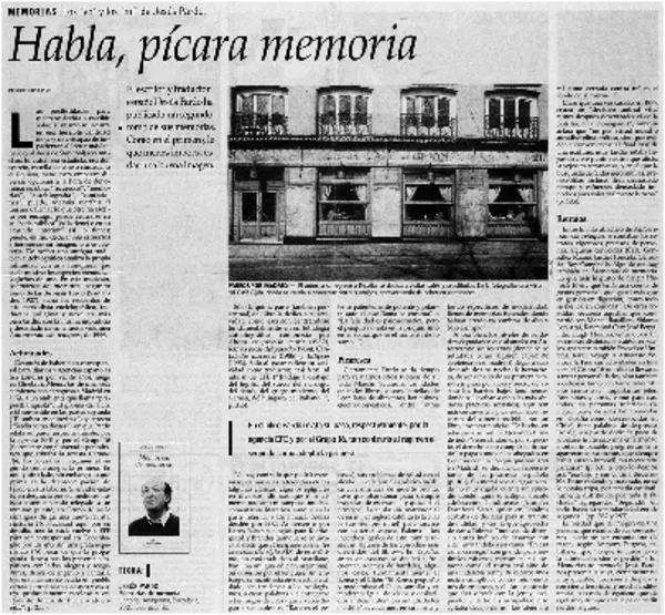 Habla, pícara memoria  [artículo] Patricio Tapia Pezo.