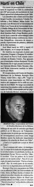 Martí en Chile  [artículo] S. V.